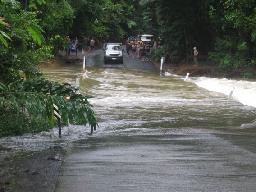 flooded causway on Cape Tribulation Road